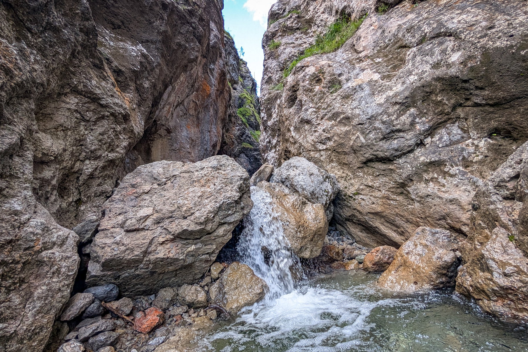 Ende des markierten Weges in der Geißlochklamm. Foto: Martin Heppner